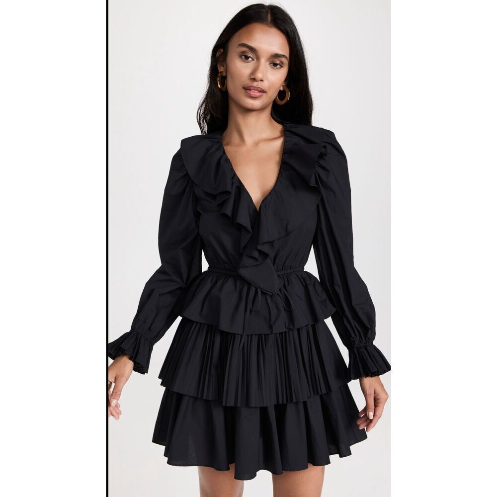 NWOT  Ulla Johnson Lola Mini Dress in Noir Black Size 0, $458
